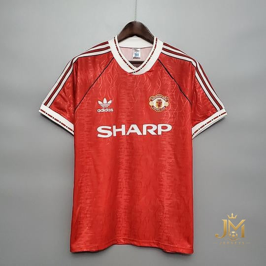 Manchester United 1990 91 Home Retro Kit