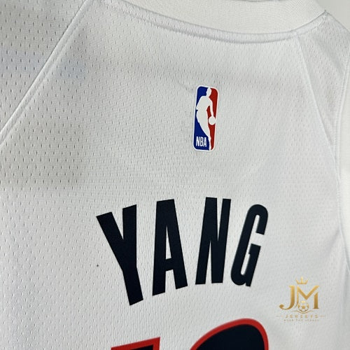 Trail Blazers Home White #16 Johnsen