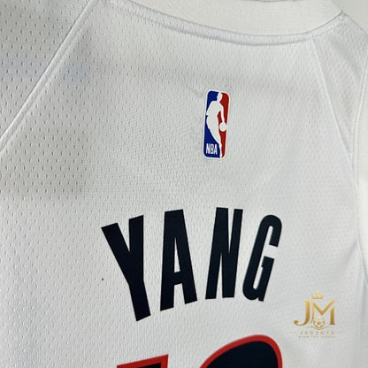 Trail Blazers Home White #16 Johnsen