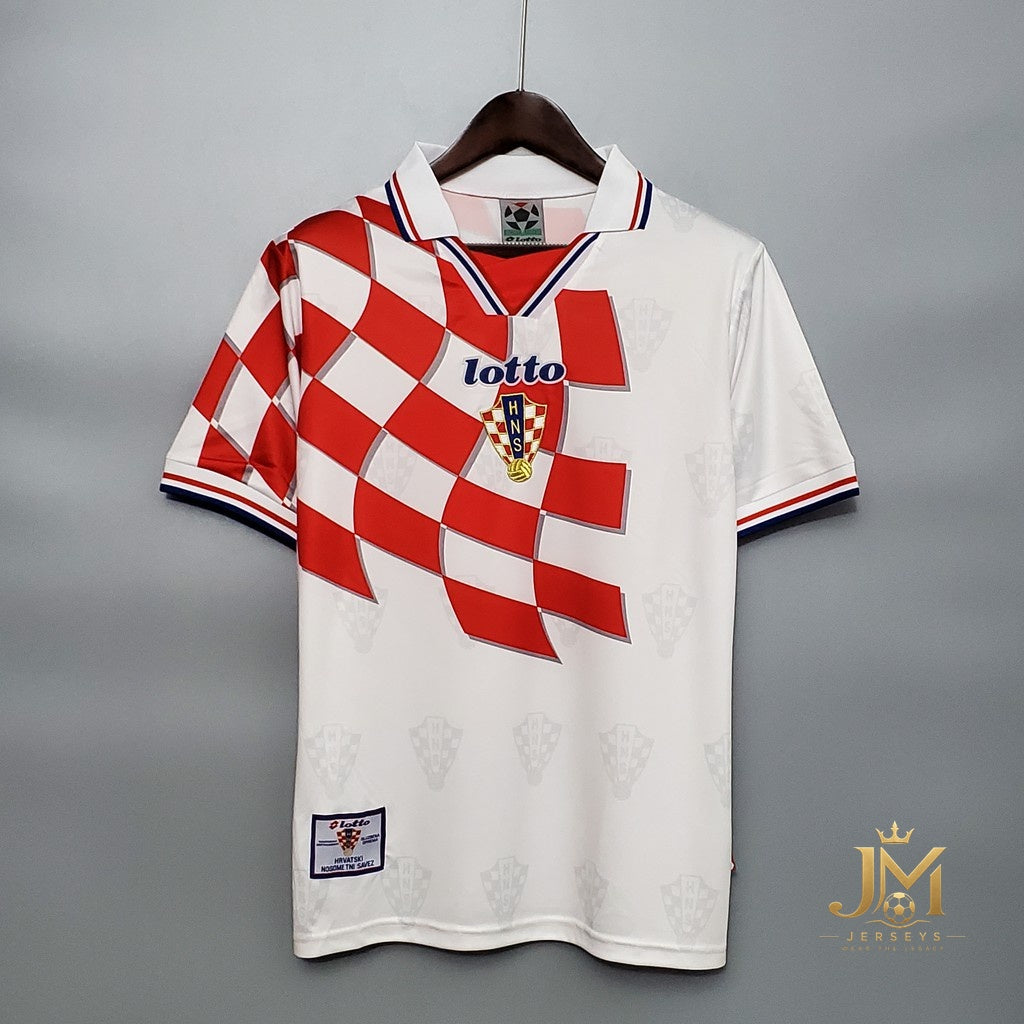Croatia Home Retro 1998 World Cup Jersey Vintage