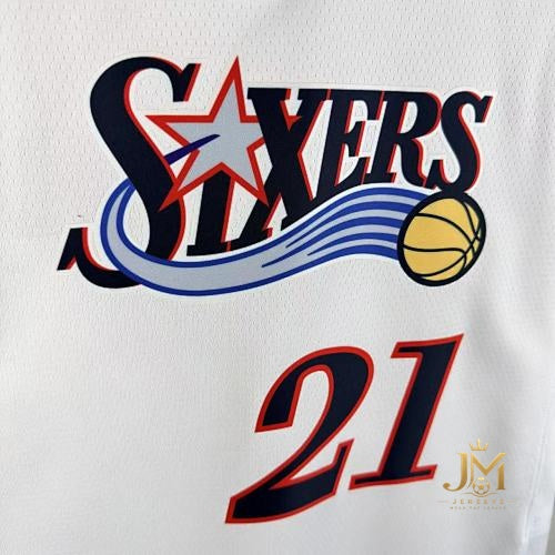 76Ers Retro White #21 Embiid