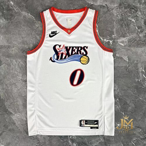 76Ers Retro White #0 Maxey