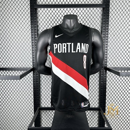 Trail Blazers Away Black #8 Achiuwa