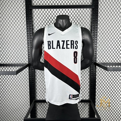 Trail Blazers Home White #8 Achiuwa
