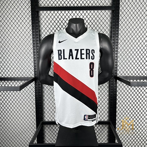 Trail Blazers Home White #8 Achiuwa