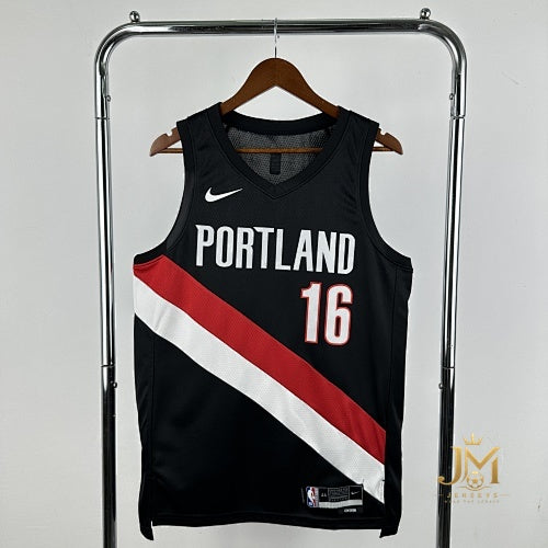 Trail Blazers Away Black #0 Lillard
