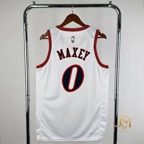 76Ers Retro White #0 Maxey