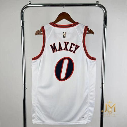 76Ers Retro White #0 Maxey