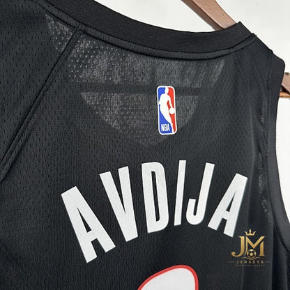 Trail Blazers Away Black #8 Achiuwa