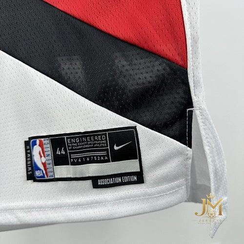 Trail Blazers Home White #0 Lillard