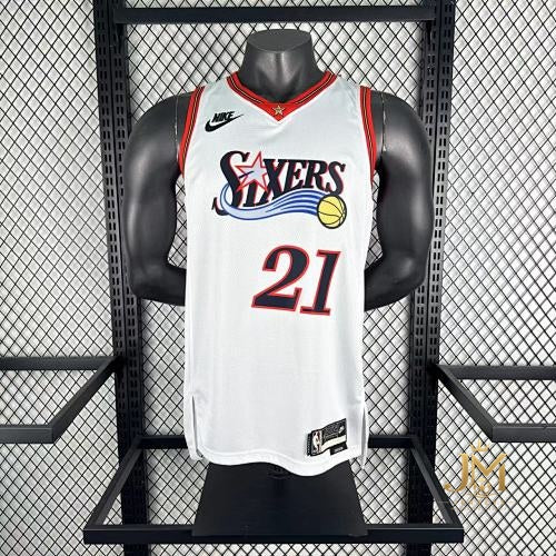 76Ers Retro White #21 Embiid