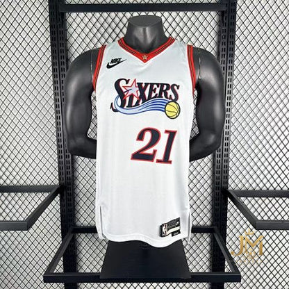 76Ers Retro White #21 Embiid
