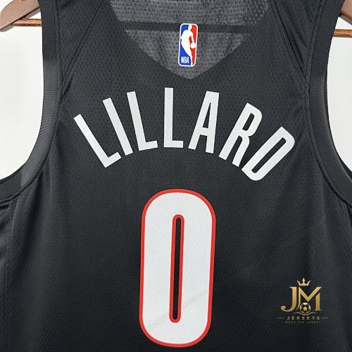 Trail Blazers Away Black #0 Lillard #2