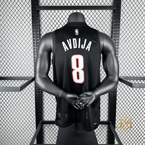 Trail Blazers Away Black #8 Achiuwa