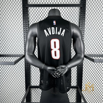 Trail Blazers Away Black #8 Achiuwa