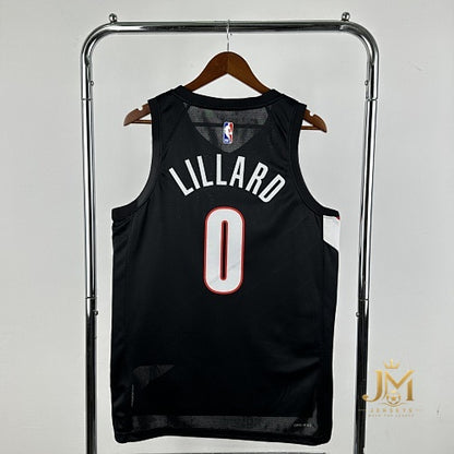 Trail Blazers Away Black #0 Lillard #2