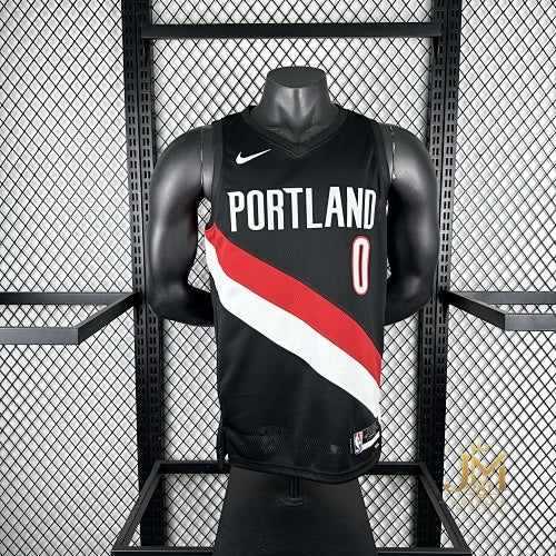 Trail Blazers Away Black #0 Lillard #2