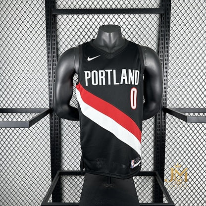 Trail Blazers Away Black #0 Lillard #2