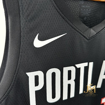 Trail Blazers Away Black #8 Achiuwa