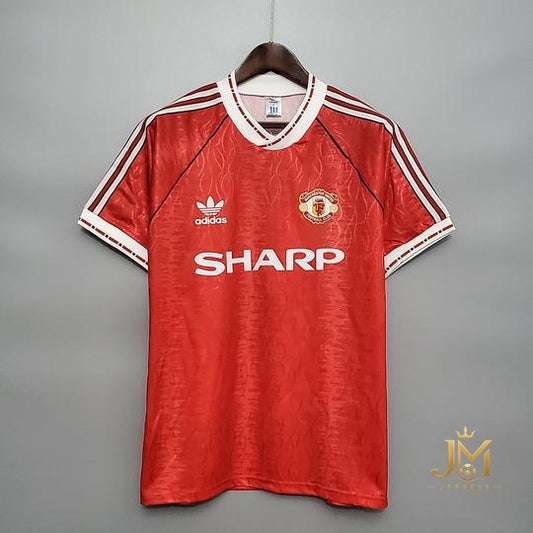 Manchester United 1990 91 Home Retro Kit