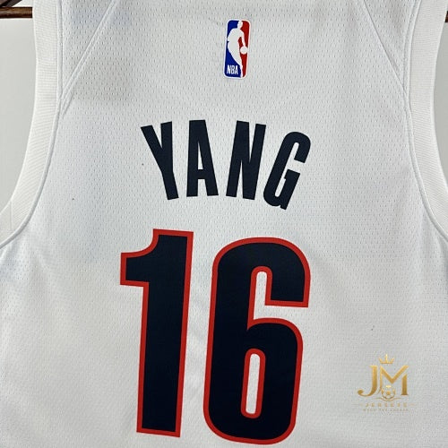 Trail Blazers Home White #16 Johnsen