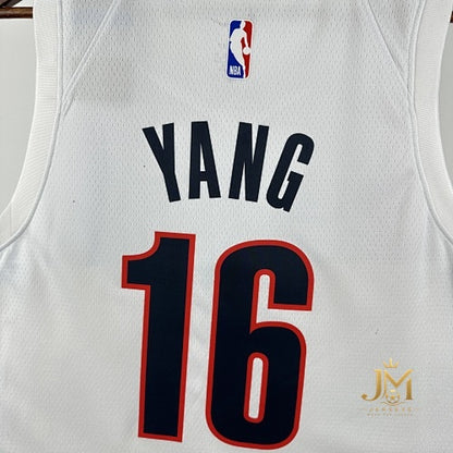 Trail Blazers Home White #16 Johnsen