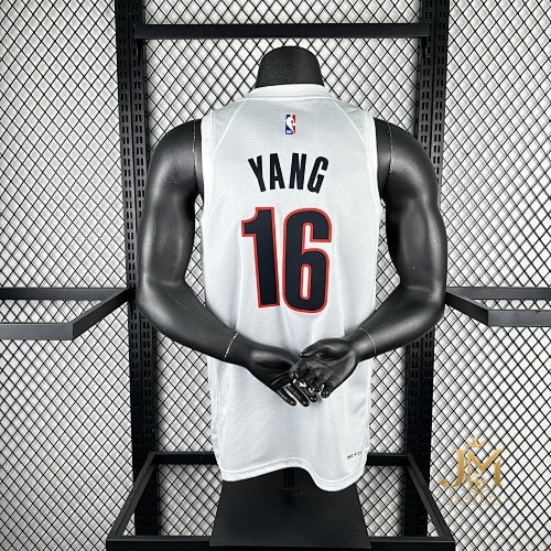 Trail Blazers Home White #16 Johnsen