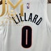 Trail Blazers Home White #0 Lillard