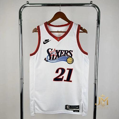 76Ers Retro White #21 Embiid