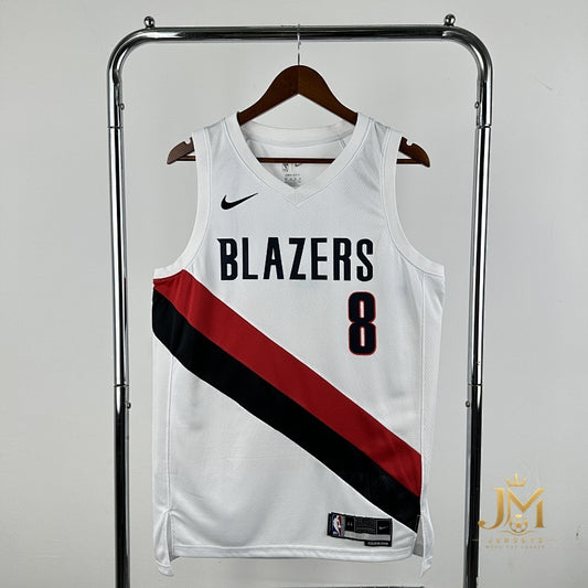 Trail Blazers Home White #8 Achiuwa