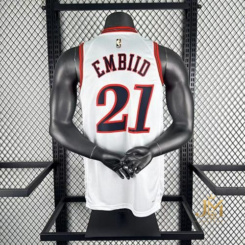 76Ers Retro White #21 Embiid