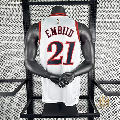 76Ers Retro White #21 Embiid