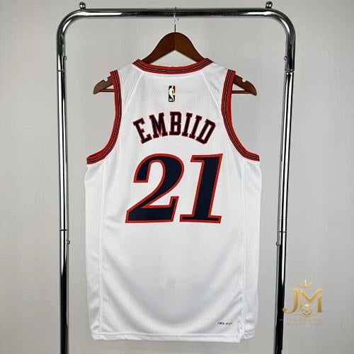 76Ers Retro White #21 Embiid