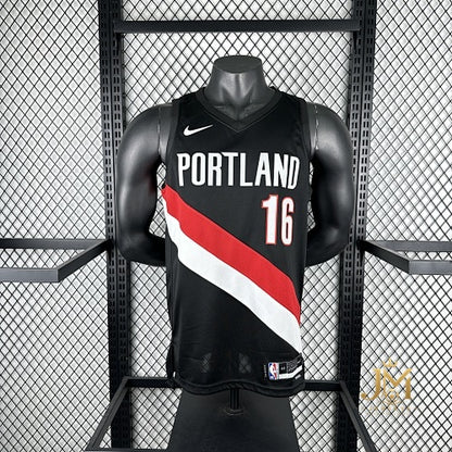 Trail Blazers Away Black #0 Lillard