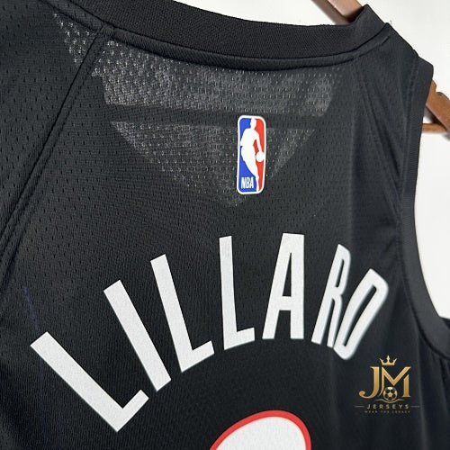 Trail Blazers Away Black #0 Lillard #2