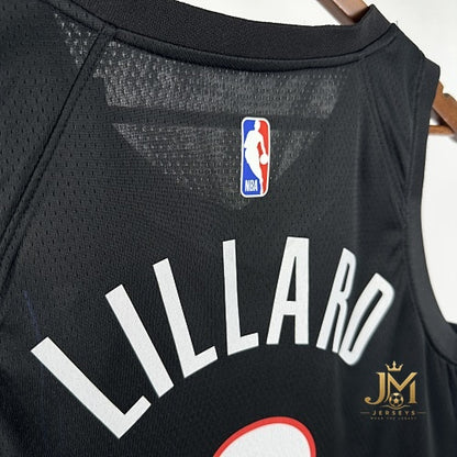 Trail Blazers Away Black #0 Lillard #2