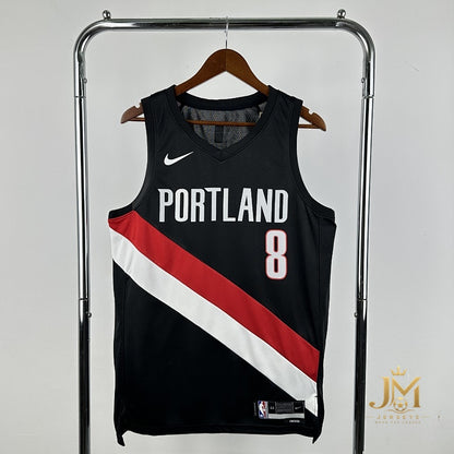 Trail Blazers Away Black #8 Achiuwa