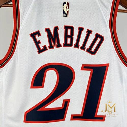 76Ers Retro White #21 Embiid