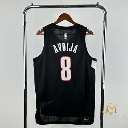 Trail Blazers Away Black #8 Achiuwa
