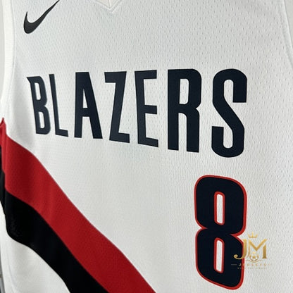Trail Blazers Home White #8 Achiuwa
