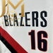Trail Blazers Home White #16 Johnsen