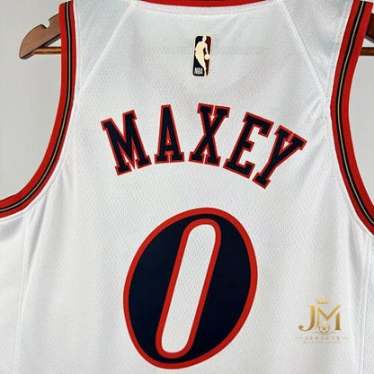 76Ers Retro White #0 Maxey
