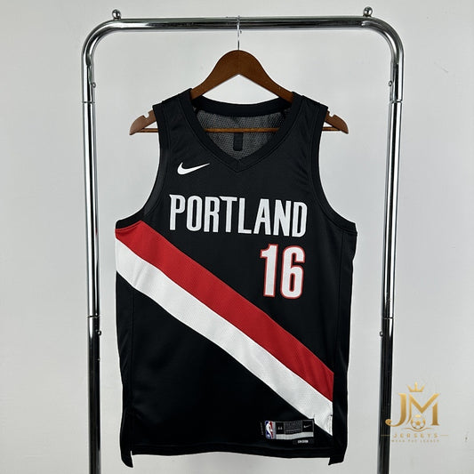 Trail Blazers Away Black #0 Lillard