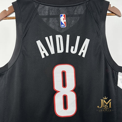 Trail Blazers Away Black #8 Achiuwa