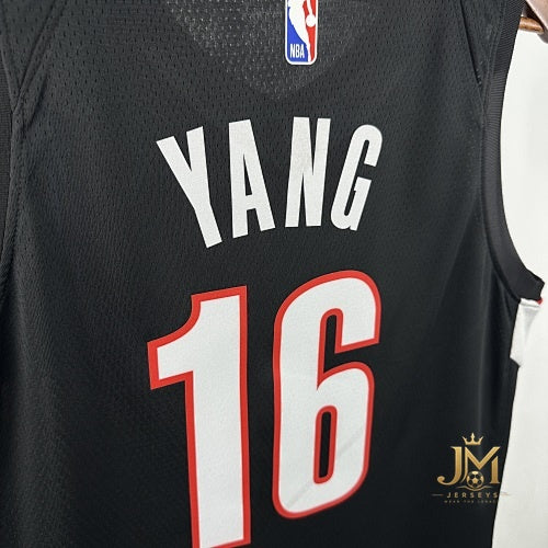 Trail Blazers Away Black #0 Lillard