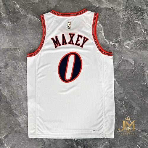76Ers Retro White #0 Maxey